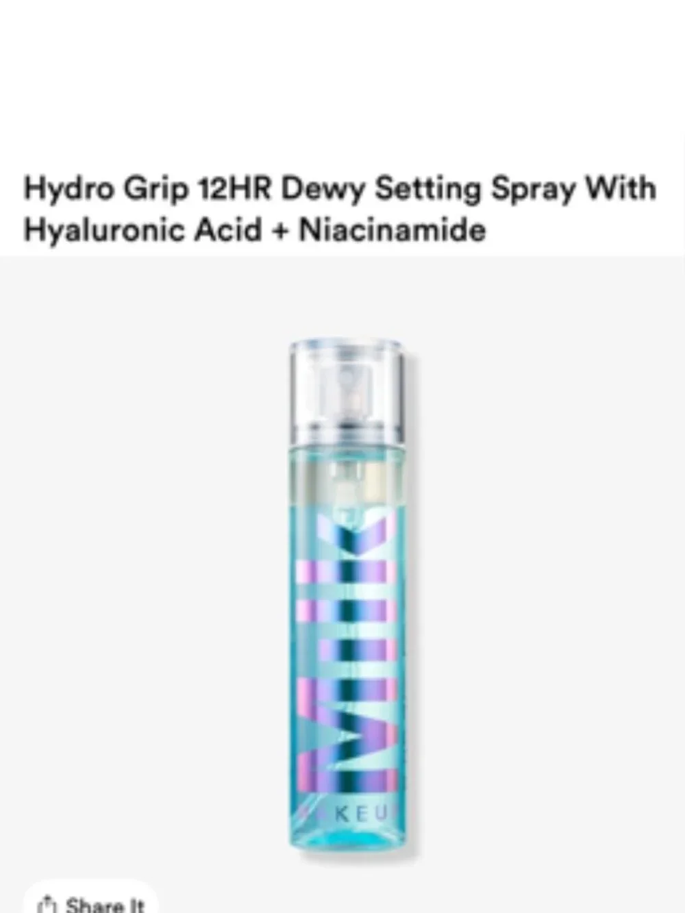 MILK Hydro Grip Set + Refresh Spray